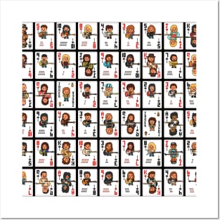 Set of All 54 Pixelrockstars Playing Cards Posters and Art